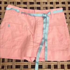 Ralph Lauren Blue Label Pink Skort with Blue Tie